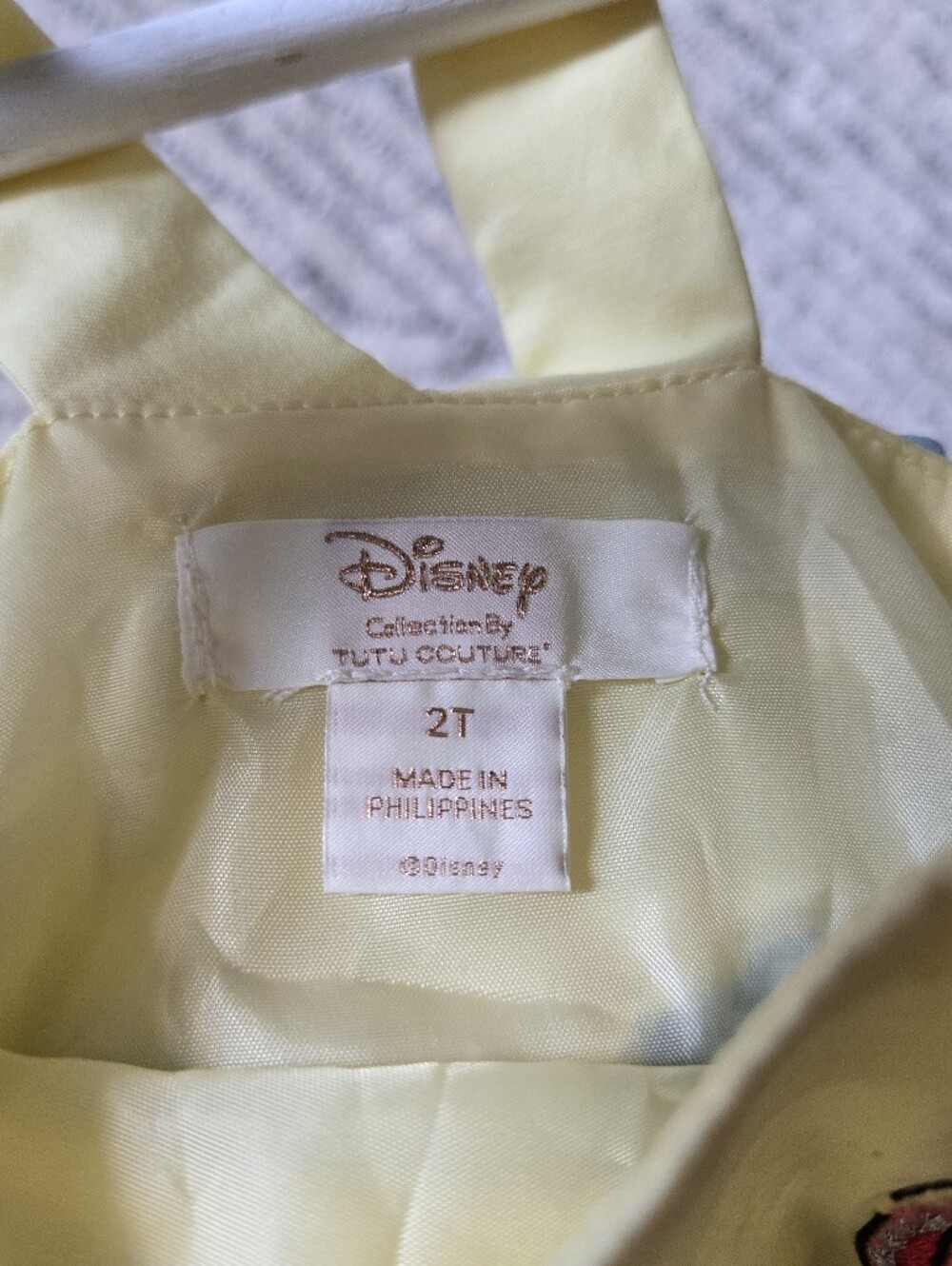 Belle Applique Tutu Dress DISNEY BY TUTU COUTURE 2T Beauty & The Beast Princess - Picture 2 of 13